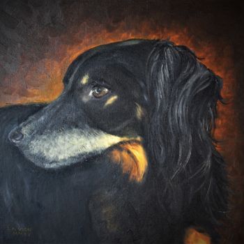 Painting titled "Sancho looking back" by Ericson, Original Artwork, Oil