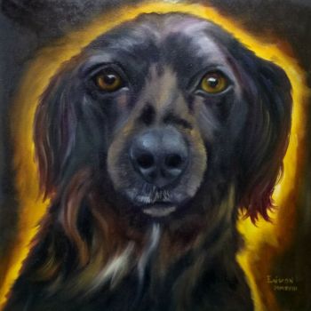 Painting titled "Chester." by Ericson, Original Artwork, Oil
