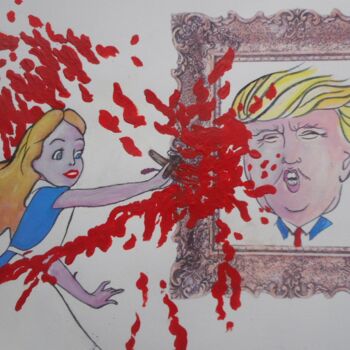 Painting titled "Alice fait des merv…" by Erik Hils, Original Artwork