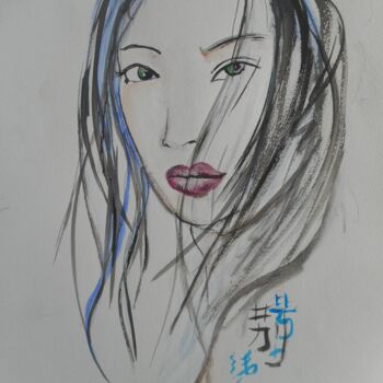 Pittura intitolato "Chinese girl" da Erik Hils, Opera d'arte originale