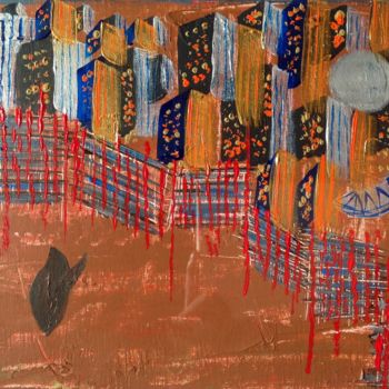 Peinture intitulée "Fence" par Erik Melver, Œuvre d'art originale, Huile