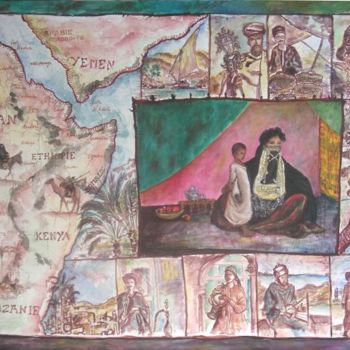 Pintura titulada "d'Aden à Zanzibar" por Erika Sellier, Obra de arte original