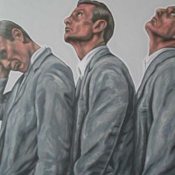 Картина под названием "in line" - Erik Suidman, Подлинное произведение искусства, Масло
