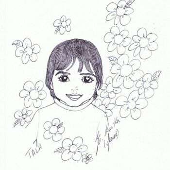 Drawing titled "TALA 1" by Erina Kaika, Original Artwork, Pencil