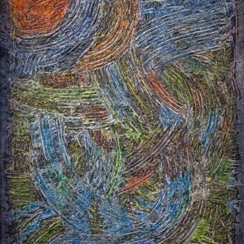 Картина под названием "LINESCAPE" - Erkan Cerit, Подлинное произведение искусства, Акрил Установлен на Деревянная панель