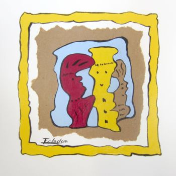 Painting titled "Sans titre 1" by Erlodem, Original Artwork, Gouache