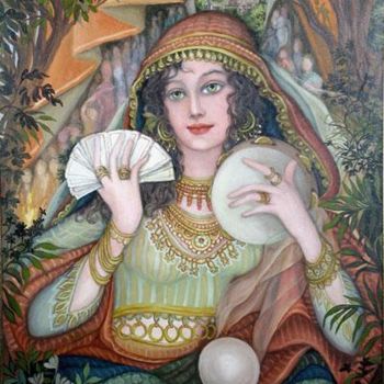 Malerei mit dem Titel "Cigana" von Erna Antunes - ( Erna Y ), Original-Kunstwerk