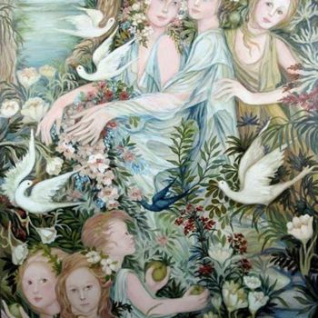 Pittura intitolato "Exuberância da natu…" da Erna Antunes - ( Erna Y ), Opera d'arte originale