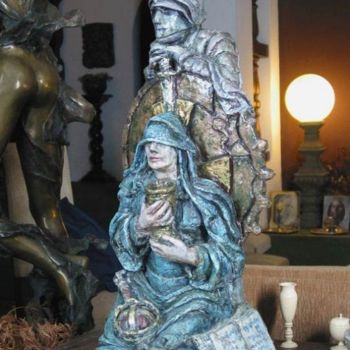 Sculpture titled "Linhagem Sagrada" by Erna Antunes - ( Erna Y ), Original Artwork