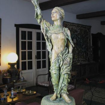 Sculpture titled "Escultura em Faiança" by Erna Antunes - ( Erna Y ), Original Artwork