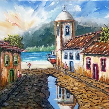 Painting titled "paraty-2.jpg" by Ernesto Duarte, Original Artwork, Oil Mounted on Wood Panel