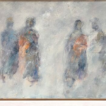 Pittura intitolato "FIGURES I" da Ernesto Larrarte Parrondo, Opera d'arte originale, Olio