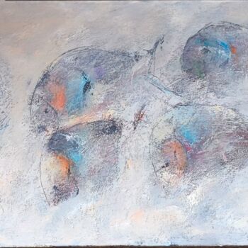 Картина под названием "FISHES I" - Ernesto Larrarte Parrondo, Подлинное произведение искусства, Масло Установлен на Деревянн…