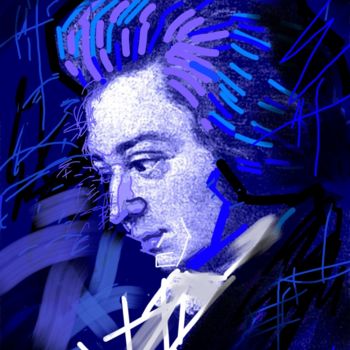 Arts numériques intitulée "Mozart in D minor" par Ernesto Rivera Novoa, Œuvre d'art originale, Peinture numérique