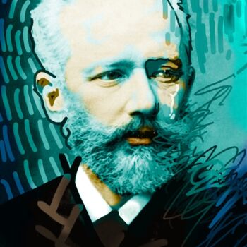 Digital Arts titled "Tchaikovsky #2" by Ernesto Rivera Novoa, Original Artwork, Digital Painting