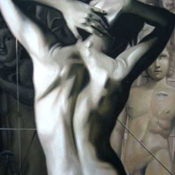 Pittura intitolato "Desnudo Femenino Ol…" da Ernesto Rios, Opera d'arte originale, Olio