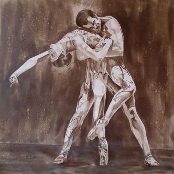 Malarstwo zatytułowany „dans, dance” autorstwa Erol Yıldırım, Oryginalna praca, Olej