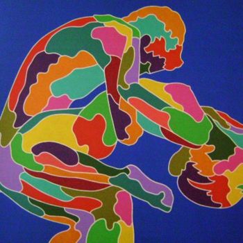 Painting titled "danse-exotique" by Erwin Esquivel C, Original Artwork, Acrylic