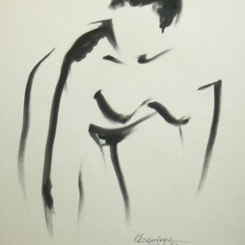 "desnudo femenino" başlıklı Resim Erwin Esquivel C tarafından, Orijinal sanat, Mürekkep