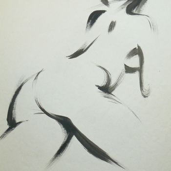 Dessin intitulée "pose de caderas" par Erwin Esquivel C, Œuvre d'art originale, Encre