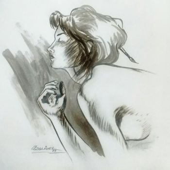 Dessin intitulée "emmanuele 2" par Erwin Esquivel C, Œuvre d'art originale, Autre