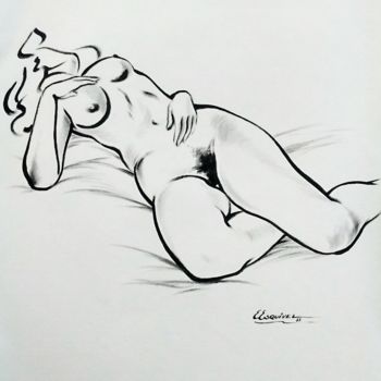 Drawing titled "juana" by Erwin Esquivel C, Original Artwork, Other