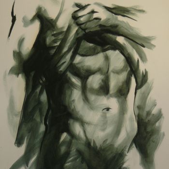Рисунок под названием "torso 1" - Erwin Esquivel C, Подлинное произведение искусства, Другой