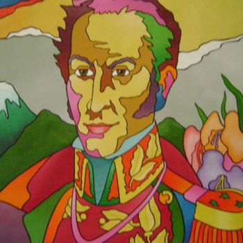 Peinture intitulée "simon-bolivar" par Erwin Esquivel C, Œuvre d'art originale, Acrylique