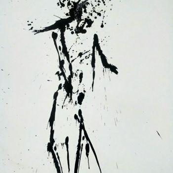 Drawing titled "personaje de mal hu…" by Erwin Esquivel C, Original Artwork, Ink