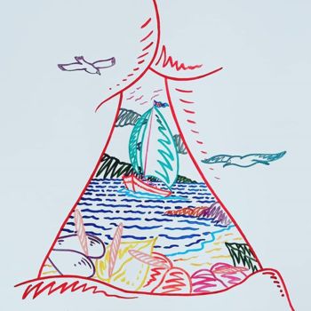 Drawing titled "El Triangulo" by Erwin Esquivel C, Original Artwork, Acrylic