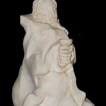 Sculpture titled "Socrate" by Erwan Espinasse, Original Artwork, Stone