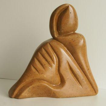 Escultura titulada "Deusa contemplativa" por Erwin Bruegger, Obra de arte original, Piedra