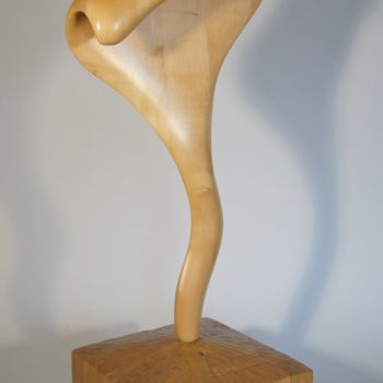 Sculpture titled "Tristeza" by Erwin Bruegger, Original Artwork, Wood