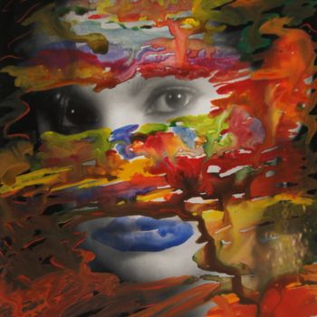 Painting titled "Color girl" by Erwin Bruegger, Original Artwork, Manipulated Photography