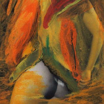 Painting titled "Colored bird" by Erwin Bruegger, Original Artwork, Manipulated Photography