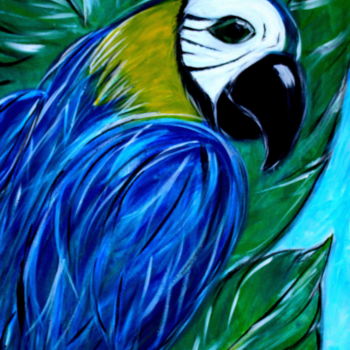 Painting titled "Tine VS - Parrot 80…" by Tine Vs, Original Artwork, Acrylic