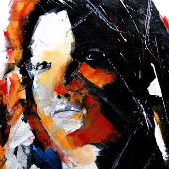 Painting titled "ELISA" by E_sabater, Original Artwork, Acrylic