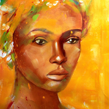 Painting titled "SHAIRA" by E_sabater, Original Artwork, Acrylic