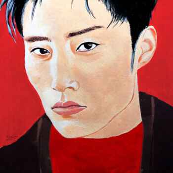 Painting titled "SEONG JIN" by E_sabater, Original Artwork, Acrylic