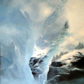 Peinture intitulée "Перед снегом" par Evgenii Smoliakov, Œuvre d'art originale, Huile