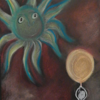 Tekening getiteld "L'allumeur de soleil" door La Venitienne, Origineel Kunstwerk