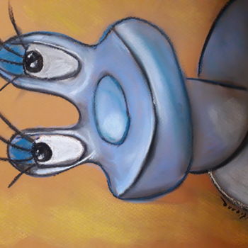 Dessin intitulée "Mme Baty Azul" par La Venitienne, Œuvre d'art originale