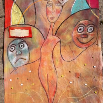 Painting titled "Cas de conscience" by La Venitienne, Original Artwork