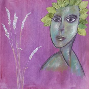 Painting titled "L'herbe folle" by La Venitienne, Original Artwork, Acrylic