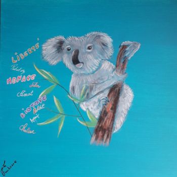 Drawing titled "Koala" by La Venitienne, Original Artwork, Pastel