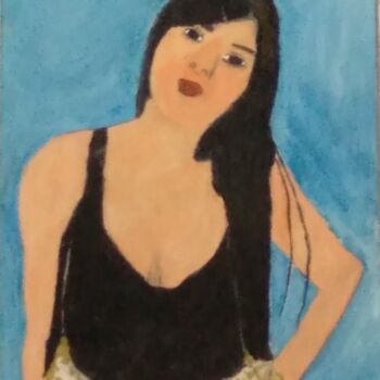 Peinture intitulée "Angelina" par Escritor Irineu Correia, Œuvre d'art originale, Acrylique