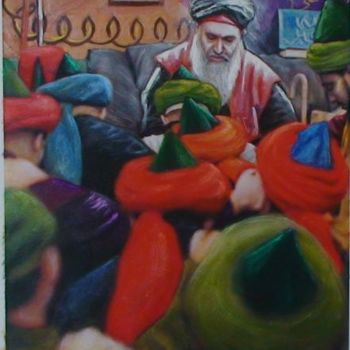 Malarstwo zatytułowany „Şeyh Abdulkerim” autorstwa Esin Tatlı, Oryginalna praca, Olej