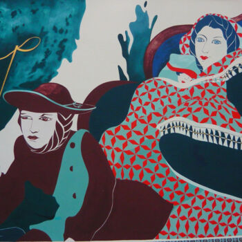 Pittura intitolato "Lara" da Eska Kerouedan, Opera d'arte originale, Gouache Montato su Cartone