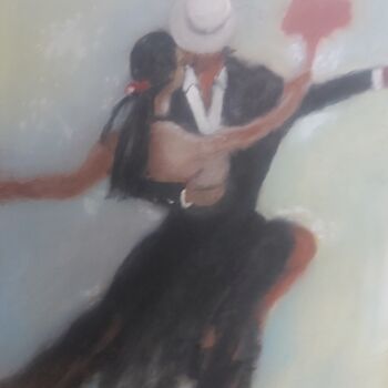 Peinture intitulée "Tango" par Esma Dinçer, Œuvre d'art originale, Huile