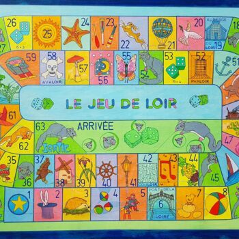 Painting titled "LE JEU DE LOIR" by Esmeri, Original Artwork, Acrylic